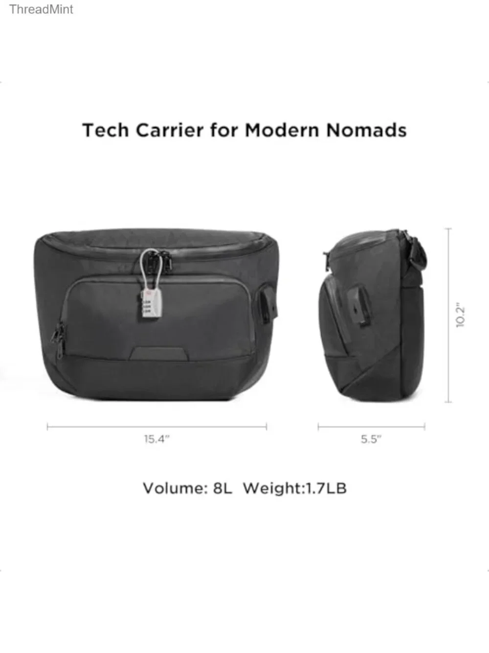 ALPAKA Bravo Sling Max 8L RFID-Blocking Sling Laptop Bag